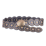 Wide Western Circle Belt with Grommets
