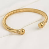 Gold Cuff Bracelet - Waterproof Bold Cuffs - Bangle Bracelet