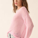 Lightweight Knit Loose-Fit Boatneck Sweater