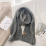 Wool Blend Cashmere-Feel Neck Scarf