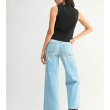 Relaxed Straight Leg Jeans