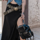 Wide Western Circle Belt with Grommets