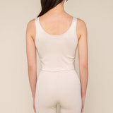 Scoop Neck Crop Tank Top