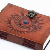 Embossed Leather diary with Stone