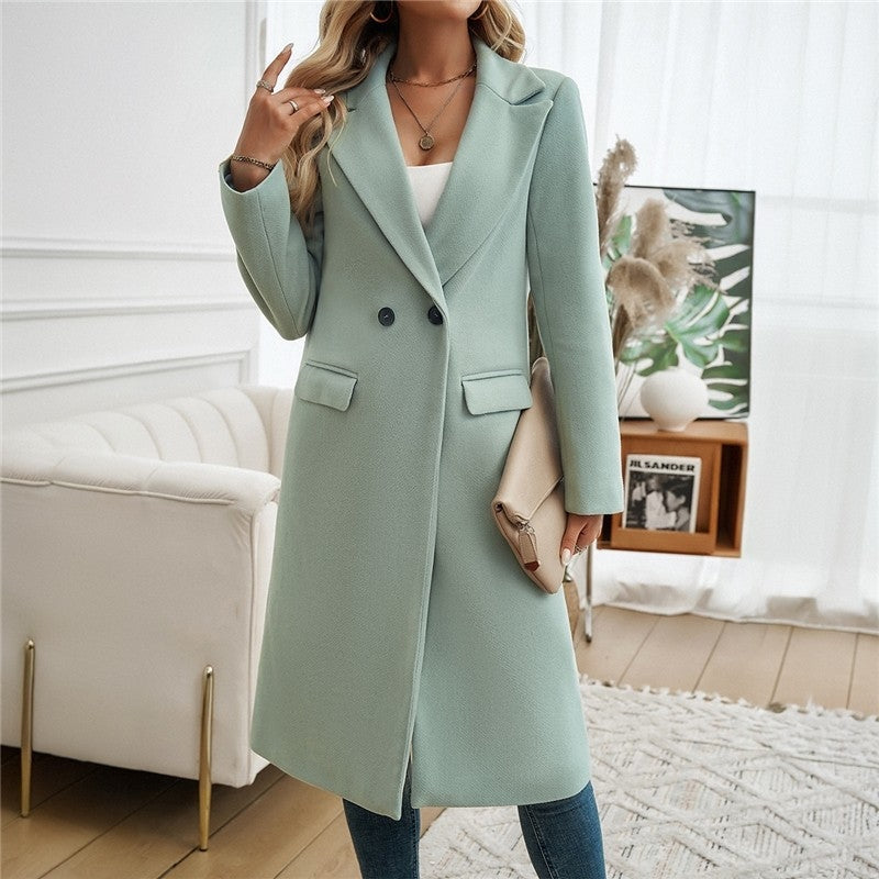 Midi Lapel Collar Cardigan Coat