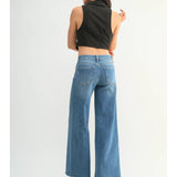 Mid-Rise Relaxed Wide Leg Jeans