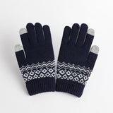 Pattern Knit Touchscreen Gloves