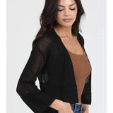 Light Weight Open Knit Cardigan Sweater