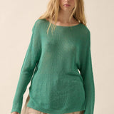 Lightweight Knit Loose-Fit Boatneck Sweater