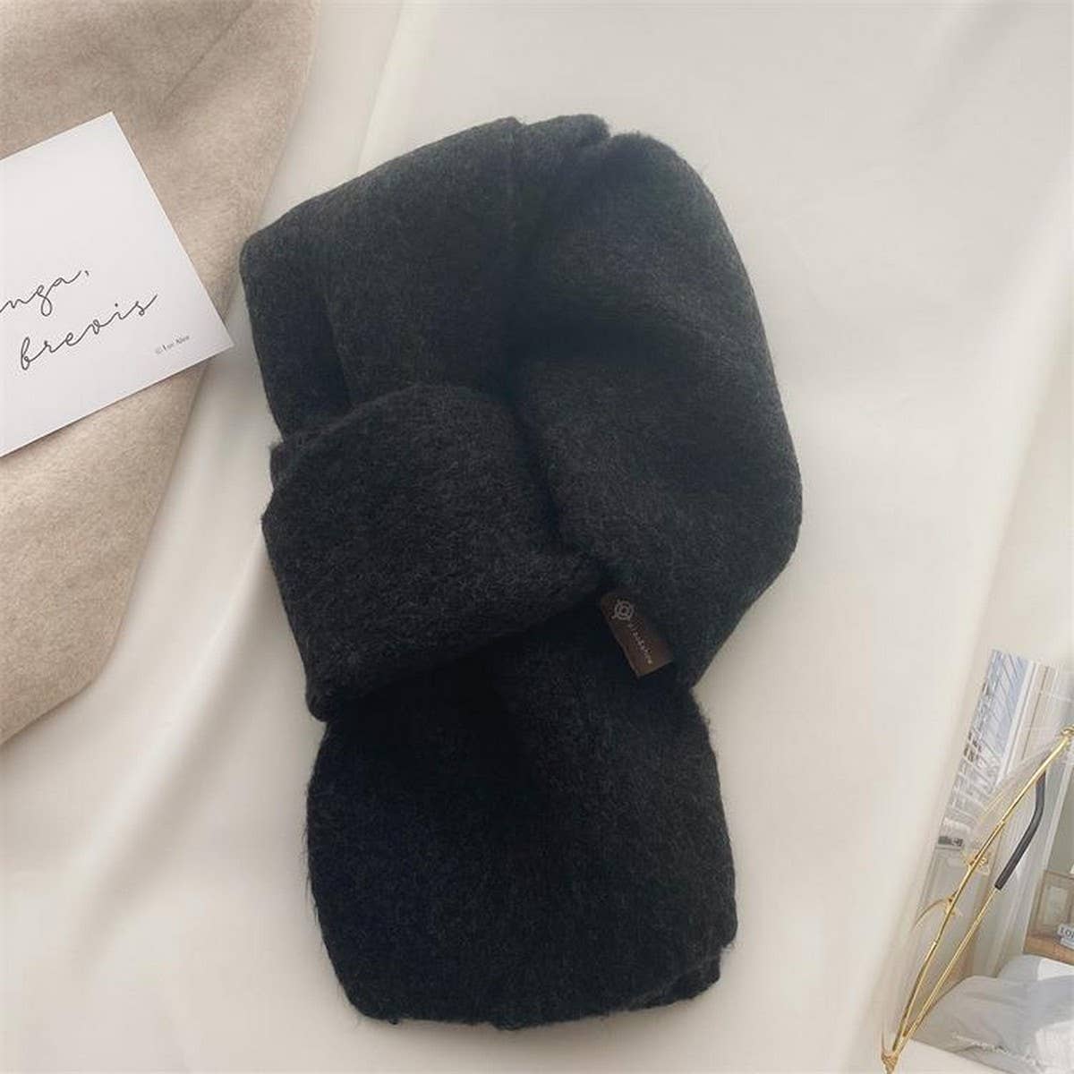 Wool Blend Cashmere-Feel Neck Scarf