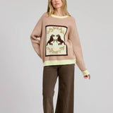 Equine Crewneck Pullover - Peach