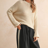 Scoop Neck Sweater - Cream