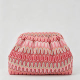 Multicolor Striped Pattern Cloud Clutch Bag