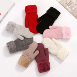 Plush Faux Fur Mittens