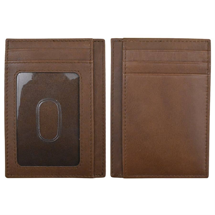 Leather Pocket I.D. Card Case
