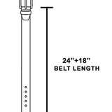 Intricate Metallic Oval Western Concho Chain Belt - Sliver