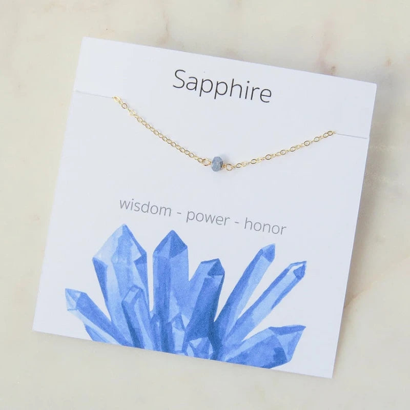 Dainty Raw Birthstone Energy Necklace