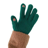 Unisex Open Finger Knit Gloves