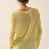 Lightweight Knit Loose-Fit Boatneck Sweater