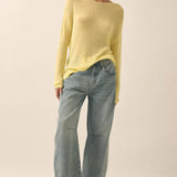 Lightweight Knit Loose-Fit Boatneck Sweater