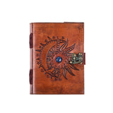 Embossed Leather diary with Stone
