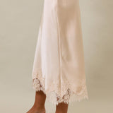 Lace Trim Midi Skirt