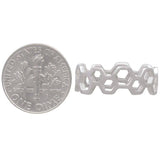 Sterling Silver Honeycomb Band Ring