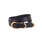 Angular Chevron Leather Belt