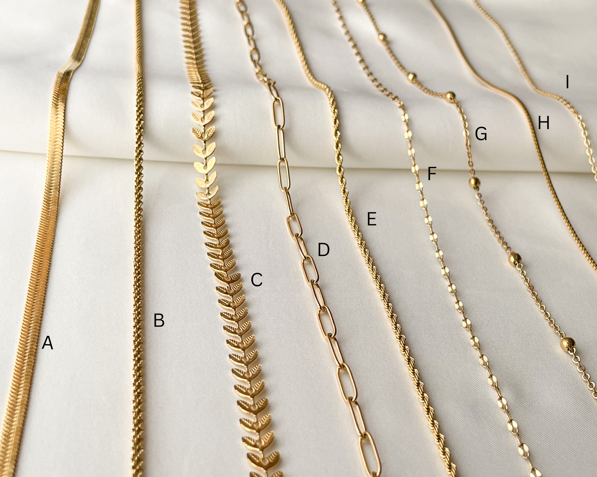 Dainty Gold Necklaces - 18k Gold PVD Plated Chains
