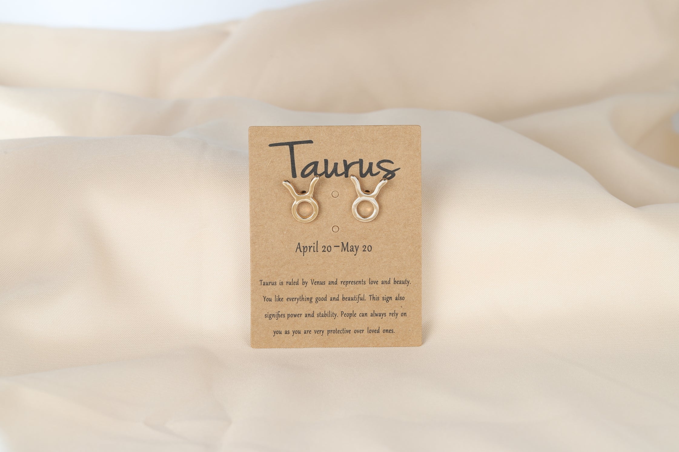 Dainty Gold Zodiac Stud Earrings