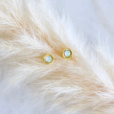 Tiny Opal Stud Earrings