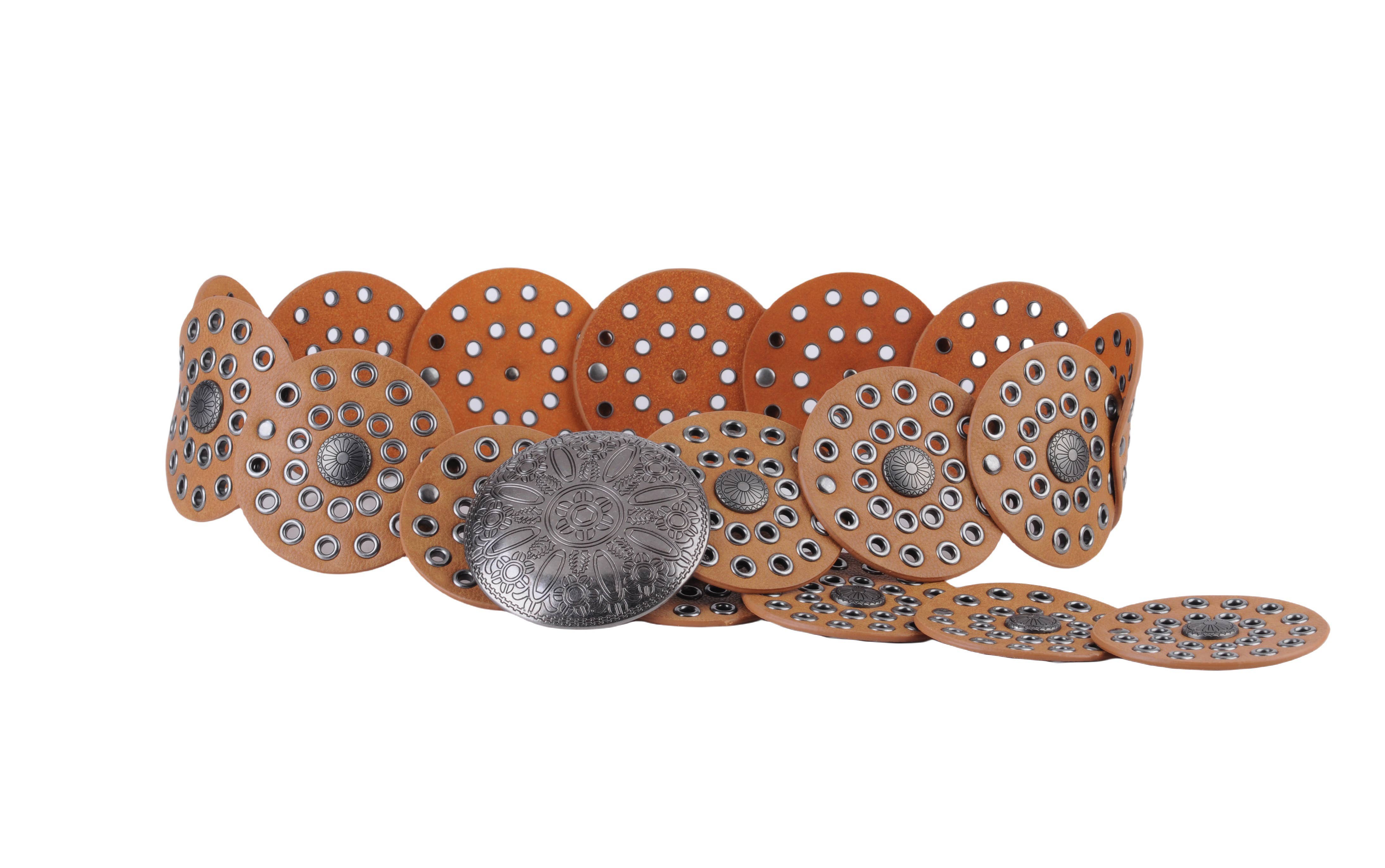 Wide Western Circle Belt with Grommets