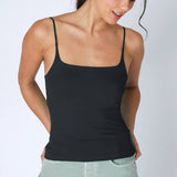Clean Lines Square Cami - Black