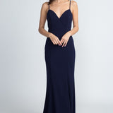 Back Tie Maxi Dress - Navy