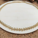 Non-tarnish Leaf Choker - Waterproof Chevron Chain Necklace