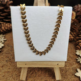 Non-tarnish Leaf Choker - Waterproof Chevron Chain Necklace