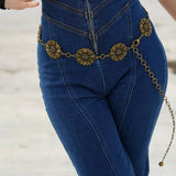 Bronze Sunflower Chain Belt