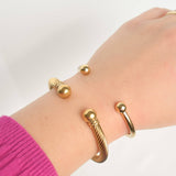 Gold Cuff Bracelet - Waterproof Bold Cuffs - Bangle Bracelet