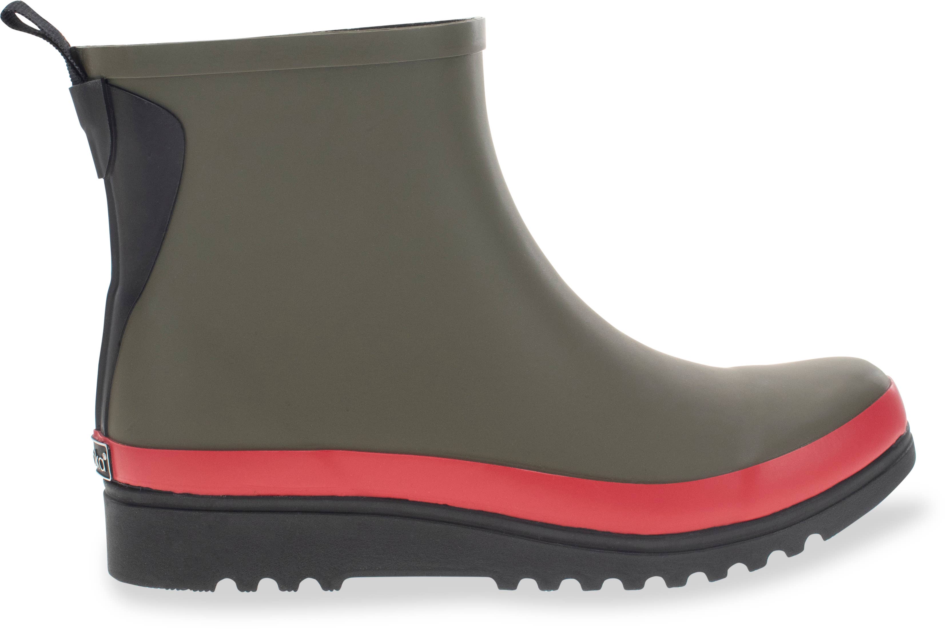 Atlas Ankle Rain Boot - Olive Crimson