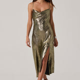 Gaia Midi Dress - Burnished Gold