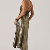 Gaia Midi Dress - Burnished Gold