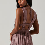 Tesni Pleated Maxi Dress