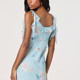 Nissa Midi Dress - Blue Floral
