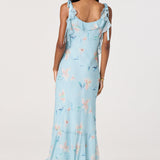 Nissa Midi Dress - Blue Floral