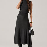 Deora Midi Sweater Skirt - Charcoal