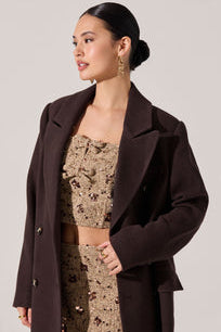 Morana Coat - Plum Brown