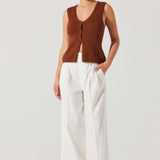 Taimi Crochet Vest - Brown