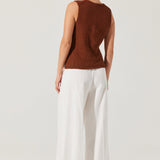Taimi Crochet Vest - Brown