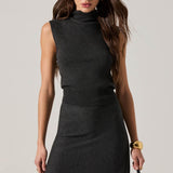 Deora Sleeveless Sweater Top - Charcoal