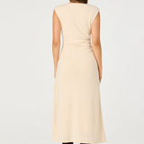 Draped Midi Dress - Buttercream